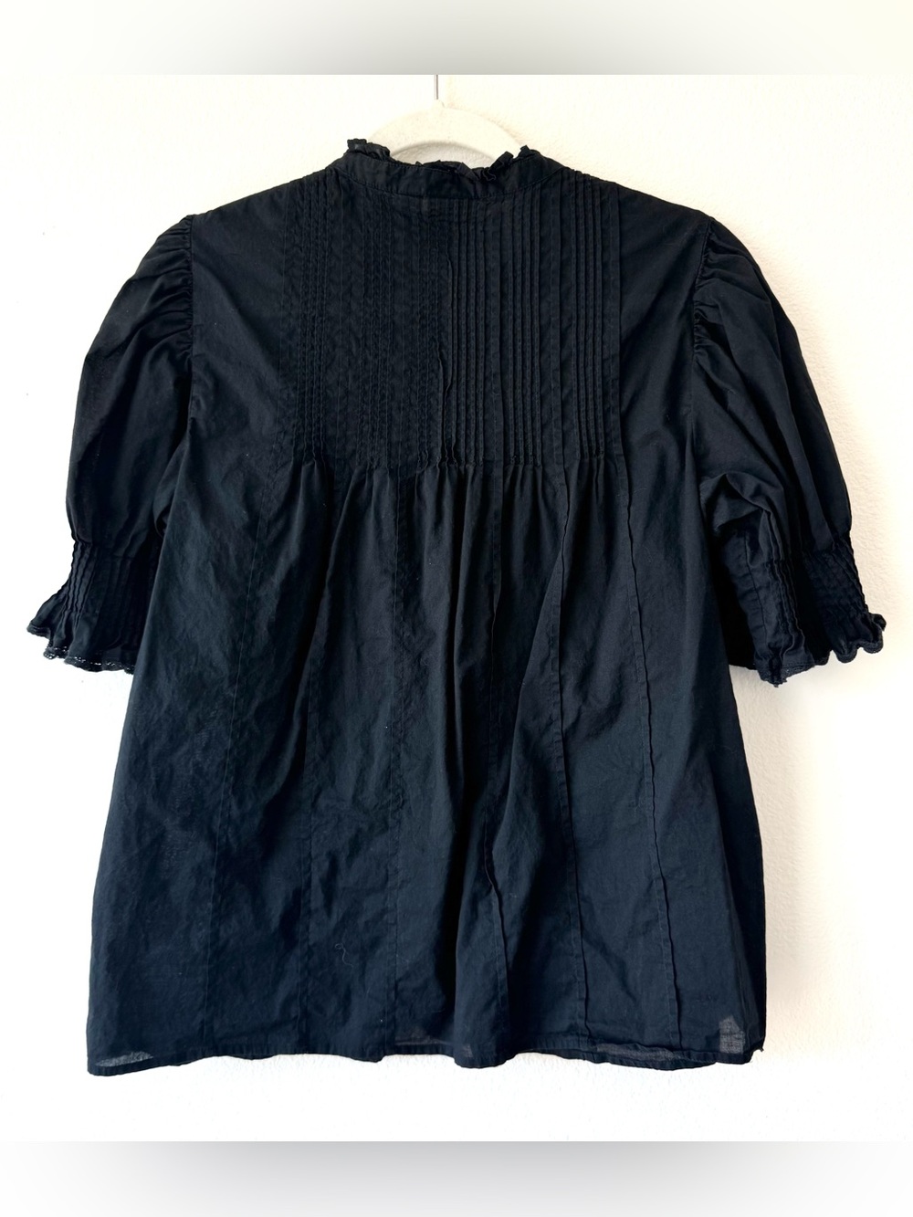Gap Pintuck Ruffle Blouse Button Up Shirt - Picture 3 of 10